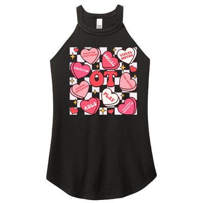 Valentines Day Heart Occupational Therapist Ot Therapy Women's Perfect Tri Rocker Tank