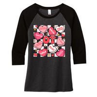 Valentines Day Heart Occupational Therapist Ot Therapy Women's Tri-Blend 3/4-Sleeve Raglan Shirt