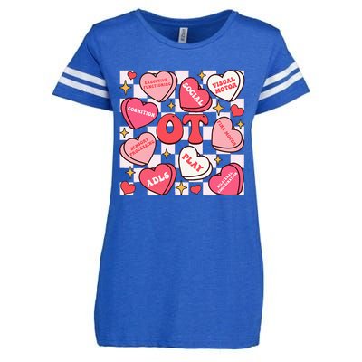 Valentines Day Heart Occupational Therapist Ot Therapy Enza Ladies Jersey Football T-Shirt