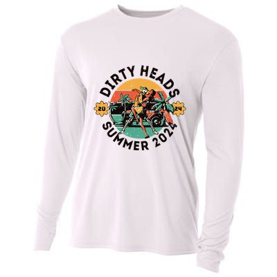 Vintage Dirty Heads Funny Cooling Performance Long Sleeve Crew