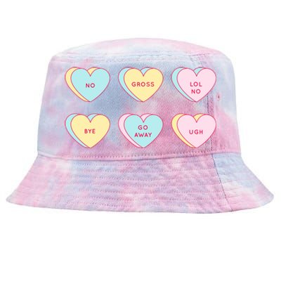 Valentines Day Hearts Candy Singles Awareness Day Gift Tie-Dyed Bucket Hat