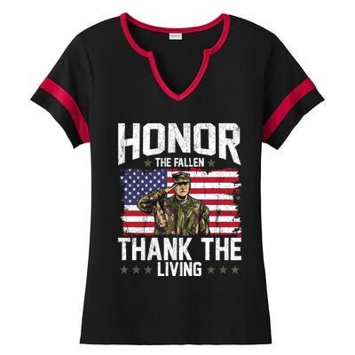 Veterans Day Honor The Fallen Military Veteran Cool Gift Ladies Halftime Notch Neck Tee