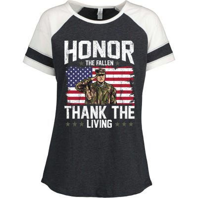 Veterans Day Honor The Fallen Military Veteran Cool Gift Enza Ladies Jersey Colorblock Tee