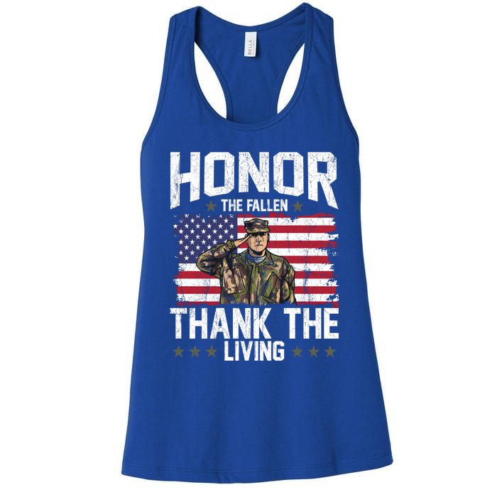 Veterans Day Honor The Fallen Military Veteran Cool Gift Women's Racerback Tank