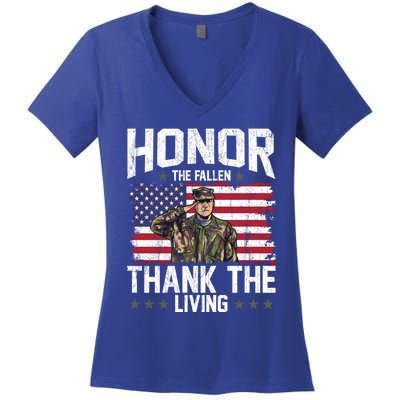 Veterans Day Honor The Fallen Military Veteran Cool Gift Women's V-Neck T-Shirt