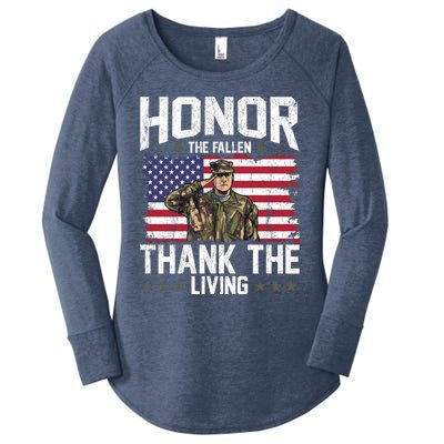 Veterans Day Honor The Fallen Military Veteran Cool Gift Women's Perfect Tri Tunic Long Sleeve Shirt