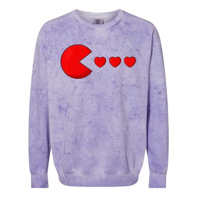 Valentines Day Hearts Funny Colorblast Crewneck Sweatshirt