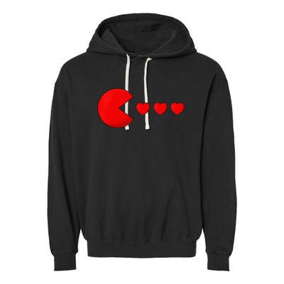 Valentines Day Hearts Funny Garment-Dyed Fleece Hoodie