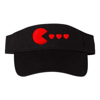 Valentines Day Hearts Funny Valucap Bio-Washed Visor