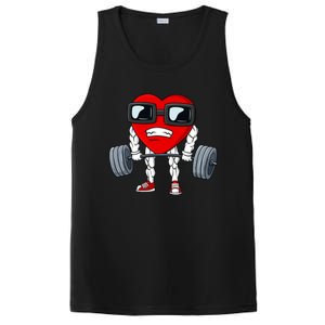 Valentines Day Heart Weightlifting Funny Deadlift Fitness Gift PosiCharge Competitor Tank