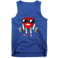 Valentines Day Heart Weightlifting Funny Deadlift Fitness Gift Tank Top