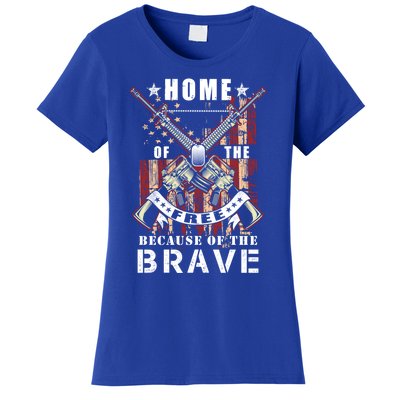 Veterans Day Home Of The Free Because Of The Brave Funny Gift Women's T-Shirt