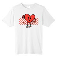 Valentines Day Heart Peace Hand Retro Groovy Tall Fusion ChromaSoft Performance T-Shirt