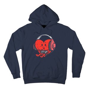 Valentines Day Heart Gamer Gaming Hoodie