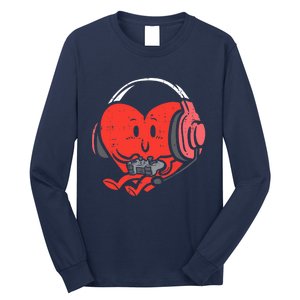 Valentines Day Heart Gamer Gaming Long Sleeve Shirt