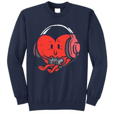 Valentines Day Heart Gamer Gaming Sweatshirt