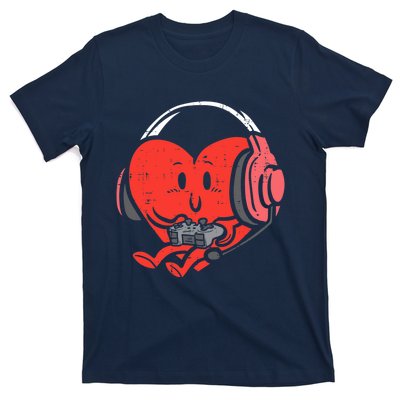 Valentines Day Heart Gamer Gaming T-Shirt