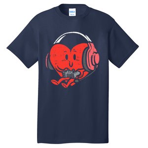 Valentines Day Heart Gamer Gaming Tall T-Shirt