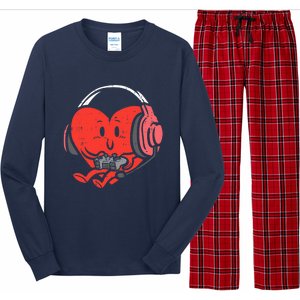 Valentines Day Heart Gamer Gaming Long Sleeve Pajama Set