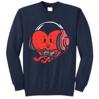 Valentines Day Heart Gamer Gaming Tall Sweatshirt