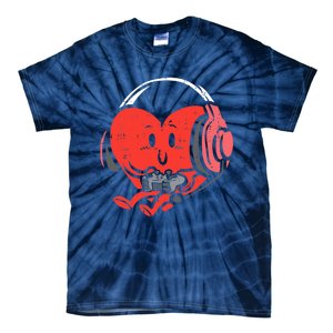 Valentines Day Heart Gamer Gaming Tie-Dye T-Shirt