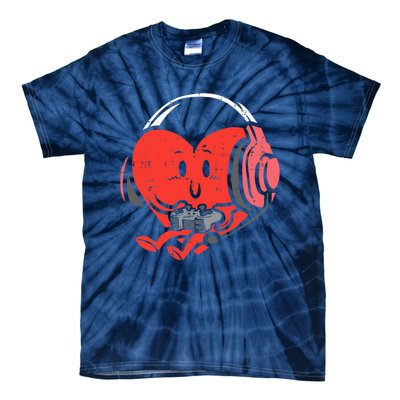 Valentines Day Heart Gamer Gaming Tie-Dye T-Shirt