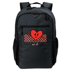 Valentines Day Heart Peace Hand Retro Groovy Daily Commute Backpack