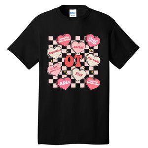 Valentines Day Heart Occupational Therapist OT Therapy Tall T-Shirt