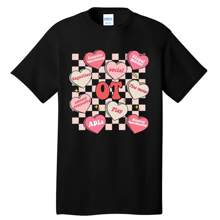 Valentines Day Heart Occupational Therapist OT Therapy Tall T-Shirt