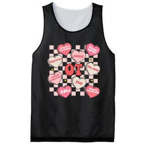 Valentines Day Heart Occupational Therapist OT Therapy Mesh Reversible Basketball Jersey Tank