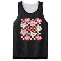 Valentines Day Heart Occupational Therapist OT Therapy Mesh Reversible Basketball Jersey Tank