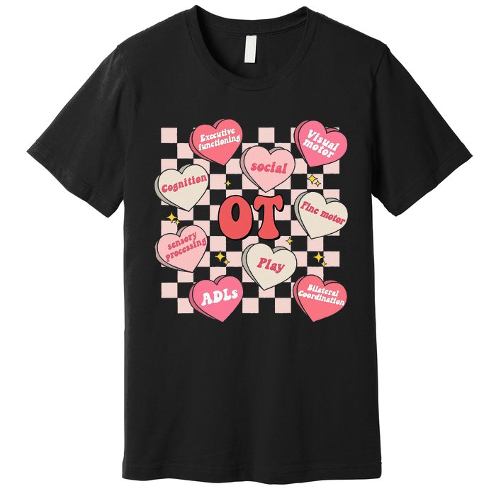 Valentines Day Heart Occupational Therapist OT Therapy Premium T-Shirt