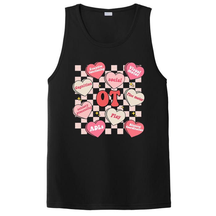 Valentines Day Heart Occupational Therapist OT Therapy PosiCharge Competitor Tank