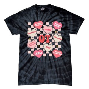 Valentines Day Heart Occupational Therapist OT Therapy Tie-Dye T-Shirt