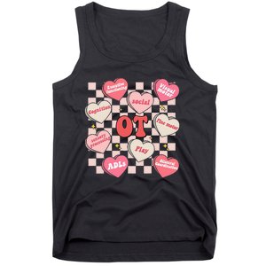 Valentines Day Heart Occupational Therapist OT Therapy Tank Top