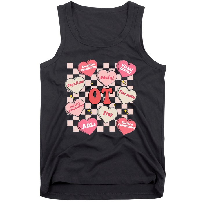 Valentines Day Heart Occupational Therapist OT Therapy Tank Top