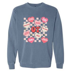 Valentines Day Heart Occupational Therapist OT Therapy Garment-Dyed Sweatshirt