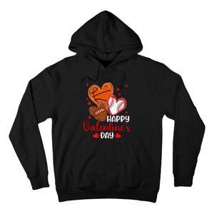 Valentines Day Happy Basketball Baseball Football Hoodie