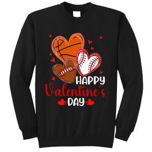 Valentines Day Happy Basketball Baseball Football Sweatshirt