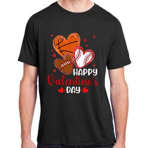 Valentines Day Happy Basketball Baseball Football Adult ChromaSoft Performance T-Shirt