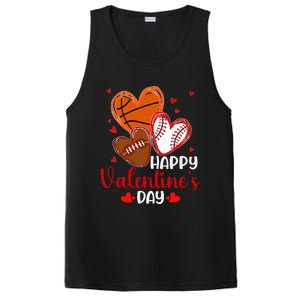 Valentines Day Happy Basketball Baseball Football PosiCharge Competitor Tank