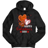 Valentines Day Happy Basketball Baseball Football Tie Dye Hoodie