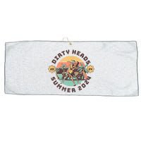 Vintage Dirty Heads In Retro Style Large Microfiber Waffle Golf Towel