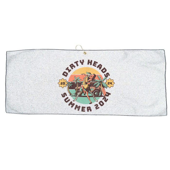 Vintage Dirty Heads In Retro Style Large Microfiber Waffle Golf Towel