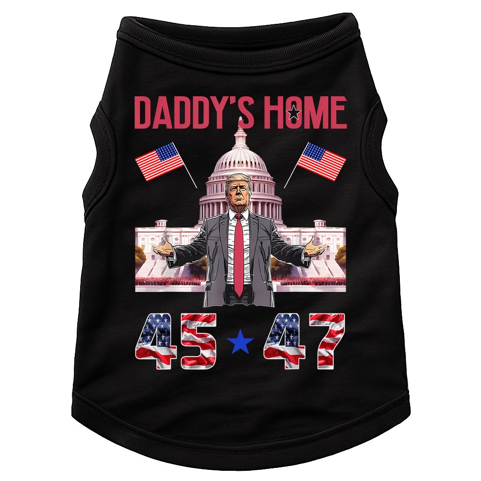 Vintage Daddys Home Trump 4547 Inauguration Day 2025 Doggie Tank