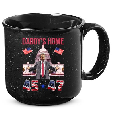 Vintage Daddys Home Trump 4547 Inauguration Day 2025 15oz Campfire Ceramic Mug