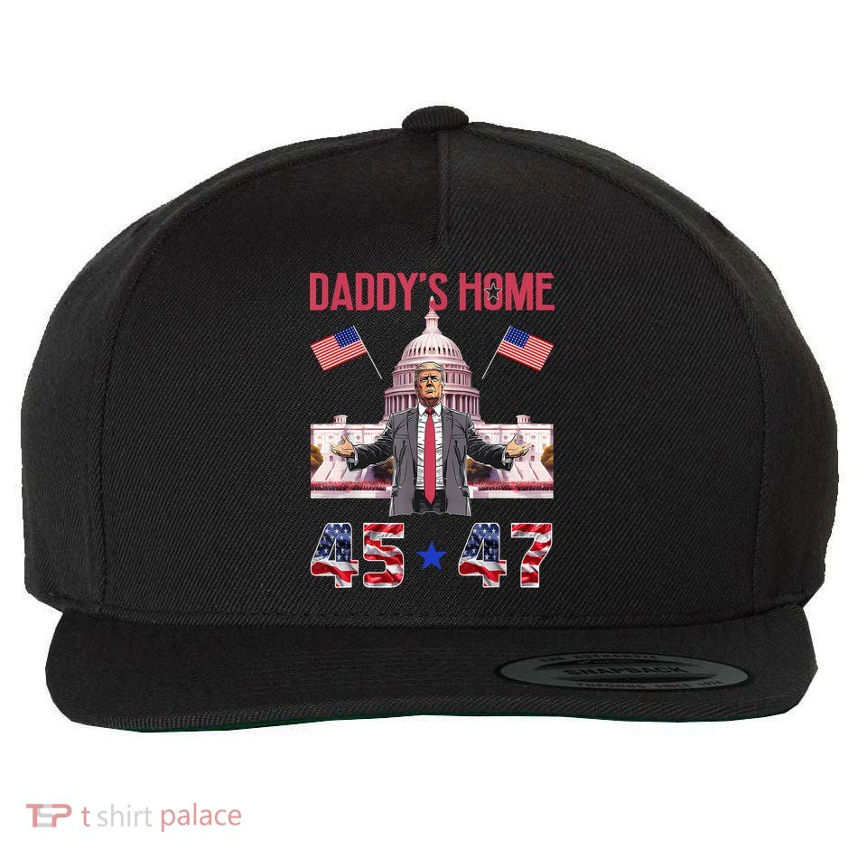 Vintage Daddys Home Trump 4547 Inauguration Day 2025 Wool Snapback Cap