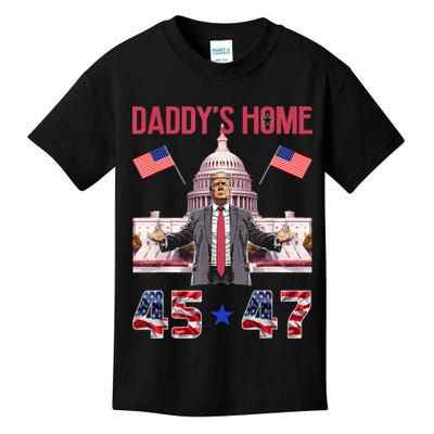 Vintage Daddys Home Trump 4547 Inauguration Day 2025 Kids T-Shirt