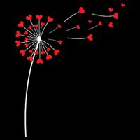 Valentines Day Heart Dandelion Cute 16 in Basic Backpack
