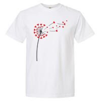 Valentines Day Heart Dandelion Cute Garment-Dyed Heavyweight T-Shirt